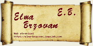 Elma Brzovan vizit kartica